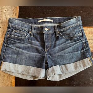 Joe’s Jeans Rolled Cuff Mid-Rise Blue Denim Jean Shorts Women's Size 28